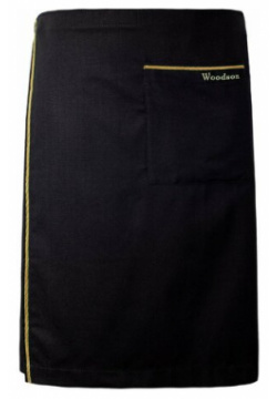 Килт мужской Woodson  черный лён с цветной полосой (Размер M)