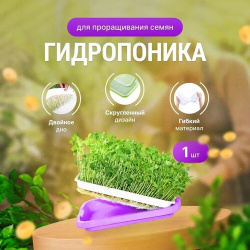 Проращиватель семян / Лоток для проращивания микрозелени Фиолетовый Гидропоника 1 штуки Агромадана 