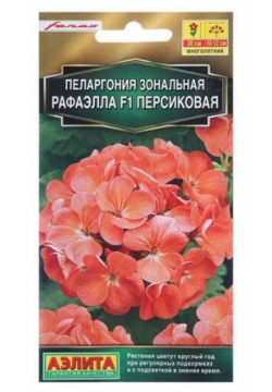 Семена цветов Пеларгония "Рафаэлла"  персиковая F1 5 шт Агрофирма АЭЛИТА В