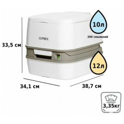Биотуалет для дачи и дома LUPMEX 79112 с индикатором  био туалет походный переносной жидкостной