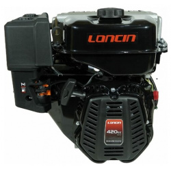 Двигатель бензиновый Loncin LC190FA (A type) D25 5А (лодочная серия  15л с 420куб см вал 25мм ручной старт катушка 5А)