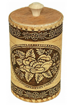 Туесок из бересты Суши Веник Берестяной выполнен в лучших традициях