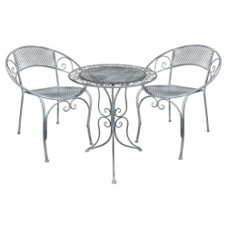 Edelman Комплект садовой мебели Триббиани: 1 стол + 2 кресла  серый 1023734 К