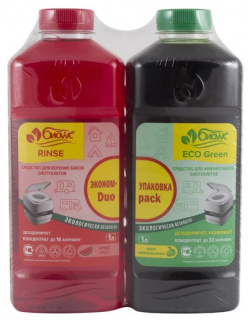 БИОwc Набор средств для биотуалетов Rinse и Eco Green  2 л 1 шт из двух