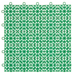 Покрытие садовое из ЭКО пластика  34х34 см цвет зелёный/терракот 9 шт не определен