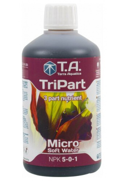 Удобрение для комнатных растений Terra Aquatica TriPart Micro SW 0 5л (GHE SW) мягкой воды 