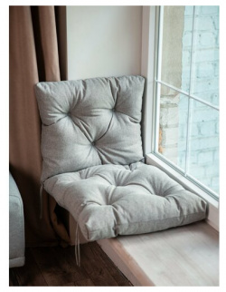 Матрас подушка на качели  скамейку или подвесное кресло серо коричневая Электроком В