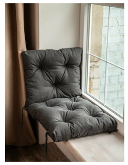 Матрас подушка на качели  скамейку или подвесное кресло чёрная Электроком В