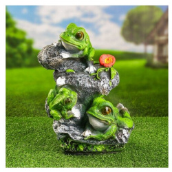 Садовая фигура "Лягушата на камнях" 36х26см Хорошие сувениры 