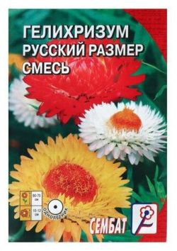 Семена цветов Гелихризум "Русский размер"  0 1 г (комплект из 70 шт) СЕМБАТ