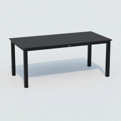 Стол Ideal Patio DOLLA 180 см Карбон (Темно Серый)/алюминиевые планки 