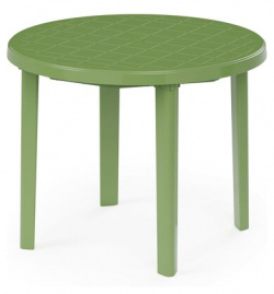 Круглый пластиковый стол  900 х 750 мм зеленый Альтернатива