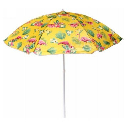 Зонт пляжный D=170см  h 190см «Фламинго» желтый ДоброСад