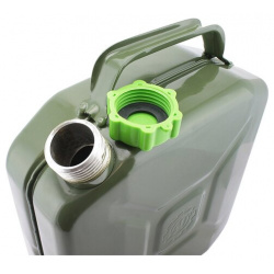 Канистра алюминиевая для ГСМ 10 л  зеленая / бензина горючего жидкости AT