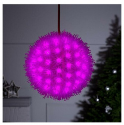 Фигура пластиковая "Ёжик" D=18 см  220В 100 LED розовый Luazon Lighting
