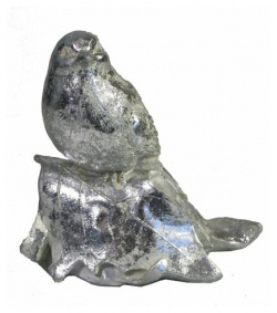 Фигура декоративная Птичка на листочке цв  серебро 4*6*11см KSMR 715299/D095 NoBrand