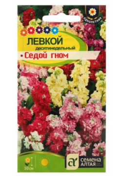 Семена цветов Левкой "Десятинедельный гном седой"  Сем Алт ц/п 0 1 г Алтая