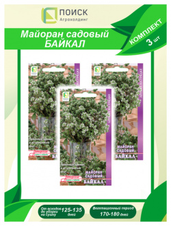 Комплект семян Майоран садовый Байкал х 3шт  ПОИСК