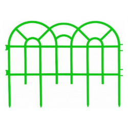 Заборчик декоративный Аркада зеленый "Ажурный" 44х37 (7секций) Дачная мозаика 