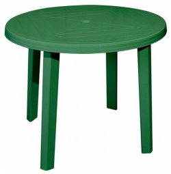 Стол садовый круглый пластиковый темно зеленый 90х90h71см Стандарт Пластик