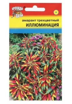 Семена цветов Амарант трёхцветная "Иллюминация"  0 05 г 3 шт Урожай удачи