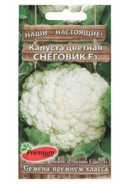 Семена Капуста цветная "Снеговик" F1  0 1 гр Premium seeds