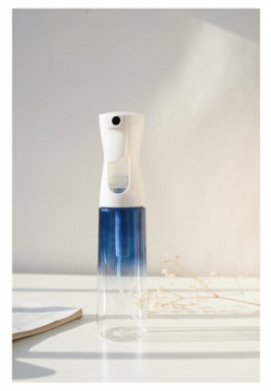 Распылитель  пульверизатор для воды прозрачно синий с белой крышкой 300 мл Lunica de arti