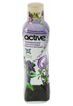Удобрение органоминеральный коктейль Active Цветочное  для всех комнатных растений 0 5 л 2082409 Зеленое сечение