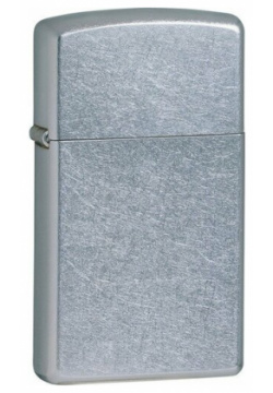 Зажигалка ZIPPO Slim® с покрытием Street Chrome™  латунь/сталь серебристая матовая 29x10x60 мм