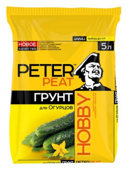 Грунт PETER PEAT Линия Hobby для огурцов  5 л 40 кг Питательный торфяной