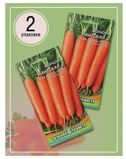 Морковь Нантская 4 (2 пакета по 2гр) Нет бренда 