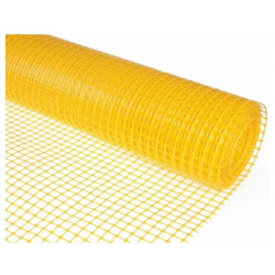 Сетка садовая  заборная пластиковая ячейка 20х20мм ширина 1000мм длина 15м Цвет желтый СТАН