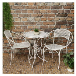 Edelman Комплект садовой мебели Триббиани: 1 стол + 2 кресла  белый 1023733