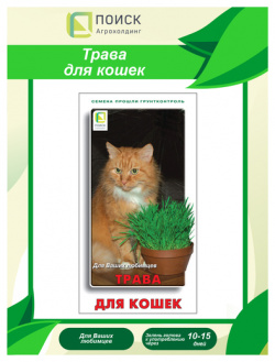 Семена Трава для кошек 10 гр  ПОИСК