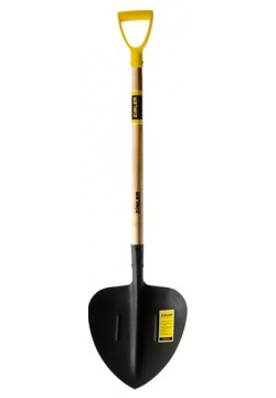 Лопата совковая щебеночная ZINLER с деревянным черенком 960мм и ручкой (ЛСЩЧ3р) 