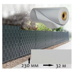 Лента заборная Wallu  для 3D и 2D ограждений белый 230мм х 32метра (7 36 м кв) с крепежом