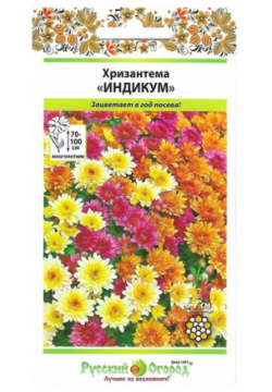 Семена  Цветы Хризантема индийская "Индикум" смесь (50 штук) Русский Огород С