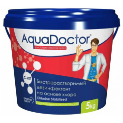Дезинфектант для бассейна на основе хлора быстрого действия AquaDoctor C 60T 5 кг 