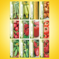 Набор семян овощей №18 Семена Маркет (12 пакетов + 1 пакет подарок) 