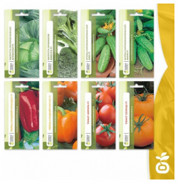 Набор семян овощей №9 Семена Маркет (8 пакетов + 1 пакет подарок) 