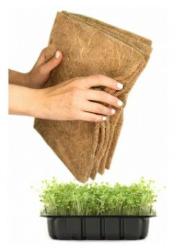 Джутовые коврики 30х20 см для микрозелени рассады и домашних цветов 5 шт GrowMicro 