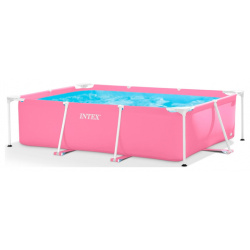 Каркасный бассейн INTEX Metal Frame Pink 28266  220х150х60 см (розовый)