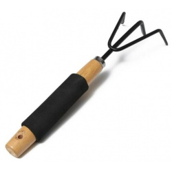Рыхлитель  длина 30 5 см 3 зубца деревянная ручка с поролоном 1 шт Нет бренда
