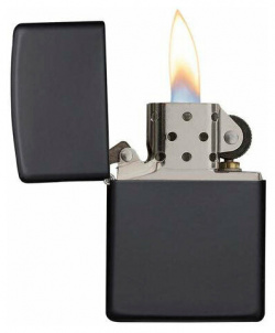 Зажигалка ZIPPO Classic с покрытием Black Matte  латунь/сталь чёрная матовая 36x12x56 мм