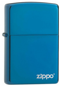 Зажигалка ZIPPO Classic с покрытием Sapphire  латунь/сталь синяя глянцевая 38x13x57 мм