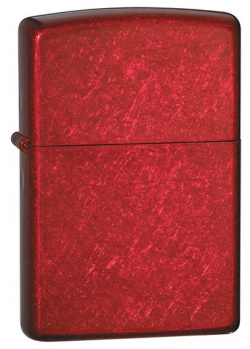 Зажигалка ZIPPO Classic с покрытием Candy Apple Red  латунь/сталь красная глянцевая 38x13x57 мм