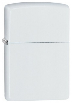 Зажигалка ZIPPO Classic с покрытием White Matte  латунь/сталь белая матовая 38x13x57 мм