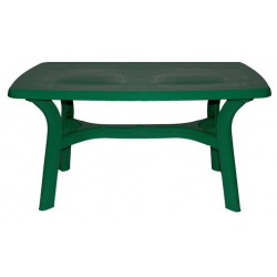 Стол обеденный садовый  Стандарт Пластик прямоугольный ДхШ: 140х85 см темно зеленый