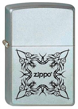 Оригинальная бензиновая зажигалка ZIPPO Classic 205 Tattoo Design с покрытием Satin Chrome™