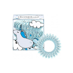 Резинка браслет для волос Original (Inv_10  10 прозрачный с голубым 3 шт) Invisibobble (Германия) Inv_9